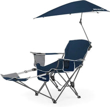 Load image into Gallery viewer, Adjustable Umbrella Beach Chair: UPF 50+ Canopy for Sun Protection