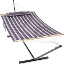 Load image into Gallery viewer, Weatherproof Hammock w/ 12ft Steel Stand | Outdoor Furniture for 1-2 People