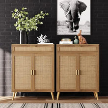 Load image into Gallery viewer, &quot;Set of 2 Floor Standing Storage Cabinets - Freestanding Bathroom &amp; Living Room