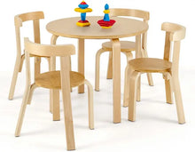 Load image into Gallery viewer, Toddler Table and 4 Chair Set, 5-Piece Wooden Activity Furniture for Kids