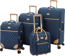 Load image into Gallery viewer, Navy Lightweight Luggage, 4 Piece: Expandable Telescoping Handles