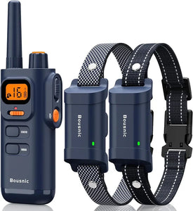 Waterproof Dog Training Collar with Remote - Rechargeable Shock Collars for 2 Large/Small Dogs