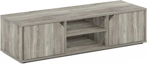 French Oak TV Stand for 55 Inch TVs: Classic Design with Door Storage