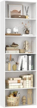 Load image into Gallery viewer, Freestanding 6-Shelf Tall Black Bookcase - Open Design Display Storage Unit