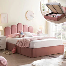 Load image into Gallery viewer, &quot;Queen Bed Frame with Hydraulic Storage &amp; Headboard - Platform, No Spring Needed