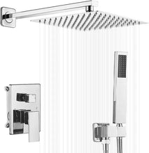 Load image into Gallery viewer, Polished Chrome 10&quot; Rain Shower System Wall Mounted - Luxury Bathroom Combo Set