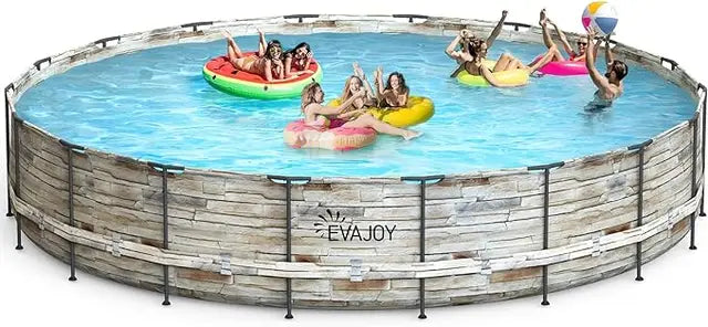 Round Above Ground Pool Set, 24ft x 52