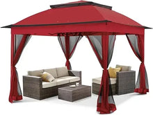 Load image into Gallery viewer, Outdoor Garden Tent - 11x11&#39; Pop-Up Gazebo w/ Mosquito Net, Canopy Shelter