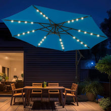 Load image into Gallery viewer, Deluxe 10ft Solar LED Offset Hanging Patio Umbrella - For Lawn, Garden, Poolside