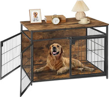 Load image into Gallery viewer, Wooden Dog Crate Furniture - 38.6&quot; Interior 3 Doors, Medium/Large Breed Pet Crate