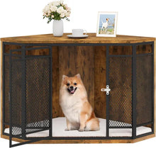 Load image into Gallery viewer, Wooden Dog Kennel Furniture - 43.7 Inch End Table for Family Pet Crate