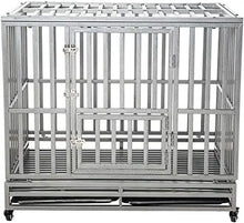 Load image into Gallery viewer, Metal Dog Cage Kennel for Medium/Large Dogs, Heavy Duty Crate with Wheels