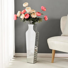 Load image into Gallery viewer, Showcase Dried Flowers in Stunning 26.8&quot; Crushed Diamond Mirrored Floor Vase