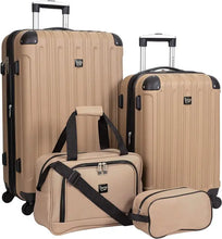 Load image into Gallery viewer, Expandable Midtown 4-Piece Luggage Travel Set - Rose Gold