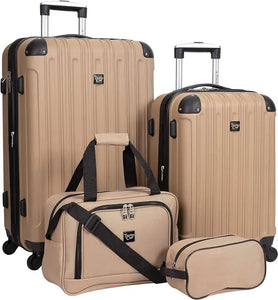 Expandable Midtown 4-Piece Luggage Travel Set - Rose Gold