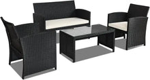 Load image into Gallery viewer, &quot;Outdoor Wicker Sofa Set with Soft Cushions &amp; Glass Coffee Table – Garden Comfort