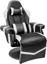 Load image into Gallery viewer, Video Gaming Recliner Chair, PU Leather Ergonomic Adjustable Racing Style Sofa with Footrest