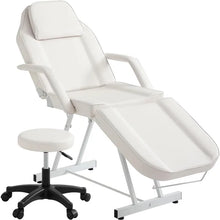 Load image into Gallery viewer, Esthetician Bed with 3-Section Design, Swivel Stool for Lash &amp; Tattoo Services