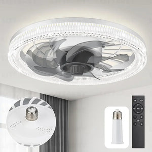 Dimmable Ceiling Fan with Light, Remote Control, 3000K-6500K Color Temp, Memory