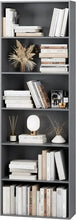 Load image into Gallery viewer, Freestanding 6-Shelf Tall Black Bookcase - Open Design Display Storage Unit