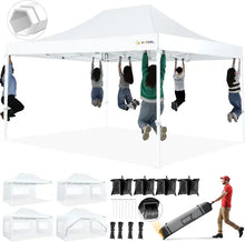 Load image into Gallery viewer, 10x15 Heavy Duty Pop Up Canopy Tent Waterproof Sidewalls UPF 50+ Commercial Grade