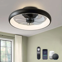 Load image into Gallery viewer, Smart Low Profile Ceiling Fan with Lights and Remote - 6 Wind Speeds