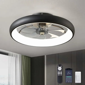 Smart Low Profile Ceiling Fan with Lights and Remote - 6 Wind Speeds