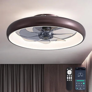 Smart Low Profile Ceiling Fan with Lights and Remote - 6 Wind Speeds