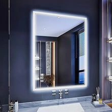 Load image into Gallery viewer, Oversized Bathroom Mirror - 24&quot; x 32&quot; LED Vanity Mirror, Shatter-Proof, Anti-Fog