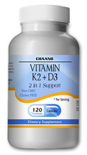 Load image into Gallery viewer, Vitamin K2 Plus D3 High Potency 120 Capsules