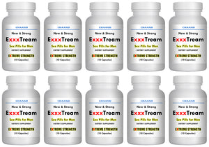 ExxxTREAM AMAZING SEX PILLS FOR MEN - BRAND NEW - Extreme Hard Erection 10x Bottles