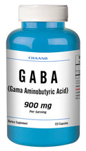 Load image into Gallery viewer, GABA Gama Aminobutyric Acid 900mg Big Bottle 120 Capsules CH