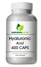 Load image into Gallery viewer, Hyaluronic Acid 400mg Serving 120 Capsules 1.1 Million Dalton Big Bottle GL