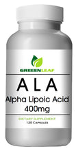 Load image into Gallery viewer, ALA Alpha Lipoic Acid 400mg CAPS Extreme Strength Big Bottle 120 Capsules GL