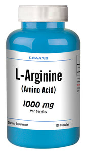 L-Arginine 1000mg 120 Capsules High Potency, Best Quality BIG BOTTLE CH