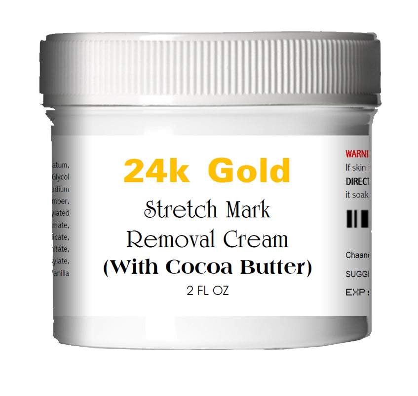 24k Gold Stretch Mark Removal Cream for Women (Large Jar) 2.0 oz