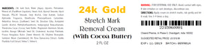 24k Gold Stretch Mark Removal Cream for Women (Large Jar) 2.0 oz