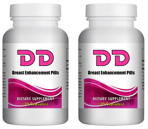 DD - Breast Enhancement Pills - 30 Pills Bottle 1000mg Per Serving (2 Bottles) 60 Pills