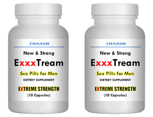 ExxxTREAM AMAZING SEX PILLS FOR MEN - BRAND NEW - Extreme Hard Erection 2x Bottles