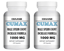 Load image into Gallery viewer, CUMAX - SEX PILLS FOR MEN - INCREASE EJACULATION LOAD VOLUME - NATURAL DIETARY SUPPLEMENT 60 Pills 2x Bottles