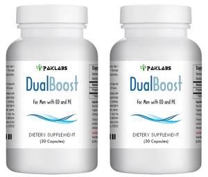 DUAL BOOST - SEX PILLS FOR MEN - SPECIAL DOUBLE FORMULA - NATURAL DIETARY SUPPLEMENT 60 Pills 2x Bottles