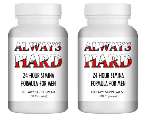 ALWAYS HARD - SEX PILLS FOR MEN - BE READY 24x7 - NATURAL DIETARY SUPPLEMENT 60 Pills, 2x Bottles