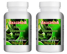Load image into Gallery viewer, ANACONDA - SEX PILLS FOR MEN - INCREASE LENGTH AND GIRTH - NATURAL DIETARY SUPPLEMENT 60 Pills - 2x Bottles