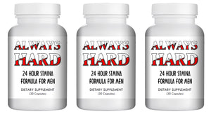 ALWAYS HARD - SEX PILLS FOR MEN - BE READY 24x7 - NATURAL DIETARY SUPPLEMENT 90 Pills,0 3x Bottles