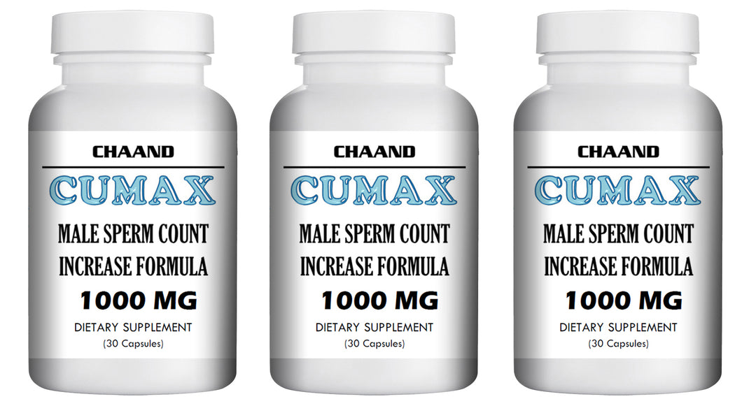 CUMAX - SEX PILLS FOR MEN - INCREASE EJACULATION LOAD VOLUME - NATURAL DIETARY SUPPLEMENT 90 Pills 3x Bottles