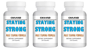 STAYING STRONG - SEX PILLS FOR MEN - STAY HARD LONGER - NATURAL DIETARY SUPPLEMENT 90 Pills 3x Bottles