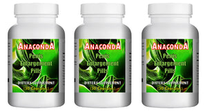 ANACONDA - SEX PILLS FOR MEN - INCREASE LENGTH AND GIRTH - NATURAL DIETARY SUPPLEMENT 90 Pills - 3x Bottles
