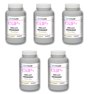 CUP+ Pueraria Mirifica Lot of 5 Bottles 1000mg Serving Breast Hip Butt Female Curve Enhancement Capsules CH