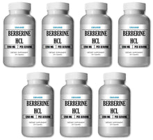 Load image into Gallery viewer, Berberine HCl Lot of 7 Bottles 1200mg Serving Diabetes,Depression,Cholesterol,Heart Capsules CH