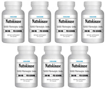 Load image into Gallery viewer, Nattokinase Lot of 7 Bottles 5000FU 200mg Serving. Only $6 Per Bottle Capsules CH